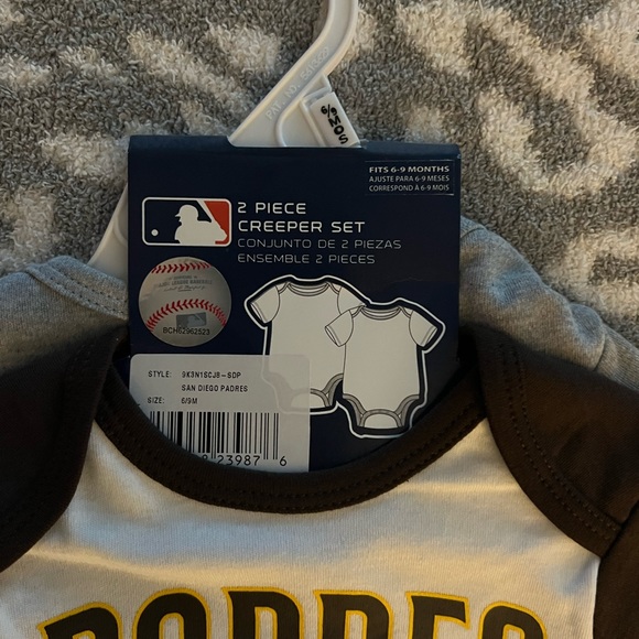 San Diego Padres baby onesies size 6/9 month - Picture 3 of 3